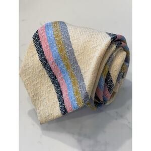 Vintage Damon Tie Polyester 55.5 x 4.25 Retro 60s 70s Hippie Stripes